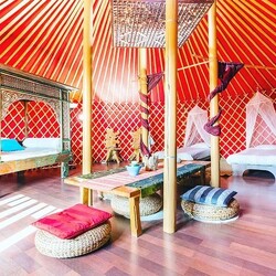 We are still going on our #lanzaroteallyearrounddestination seriesâ€¦
 
How do you feel about these yurts? Donâ€™t they just scream family fun?!ðŸ¤©
 
They are part of the eco-friendly finca in Lanzarote which has beautiful sea views. 

The luxury yurts range from sleeping a family of 4 up to sleeping 6. They all have a private gated area, sunbeds, BBQ, outdoor kitchen WC/shower with some offering a dining yurt too!